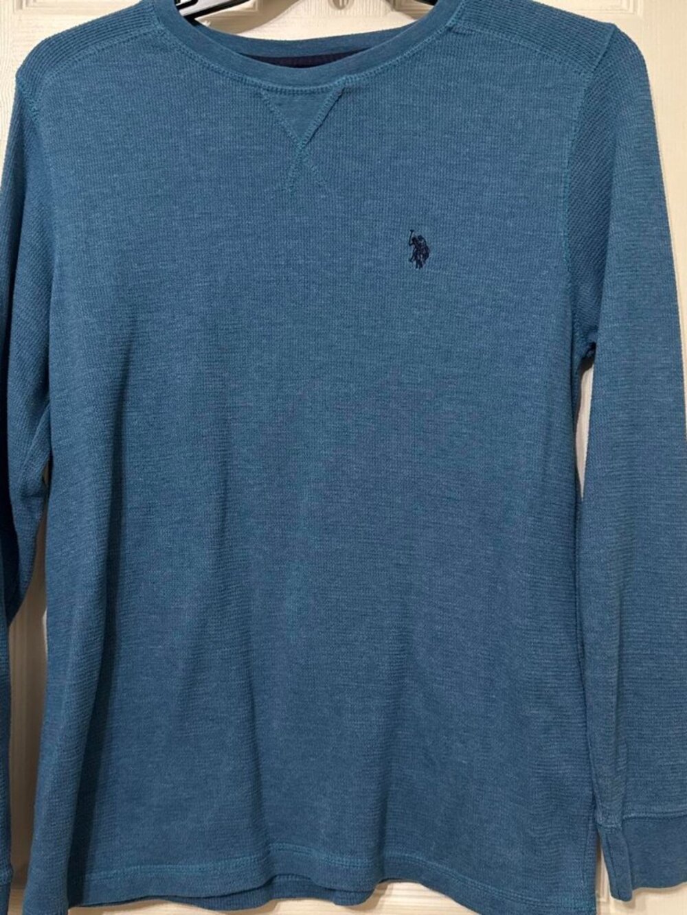 US Polo Ralph Lauren Assn sky blue long sleeve waffle shirt #preppy #classic